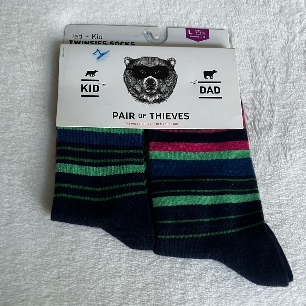 Pair of Thieves Kid+Dad Socks (Size Large)